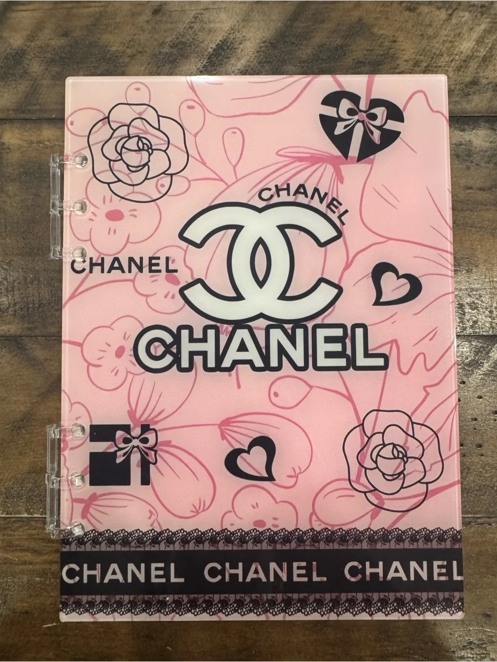 Luxury Inspired size A5 Acrylic 6Ring Binder with paper